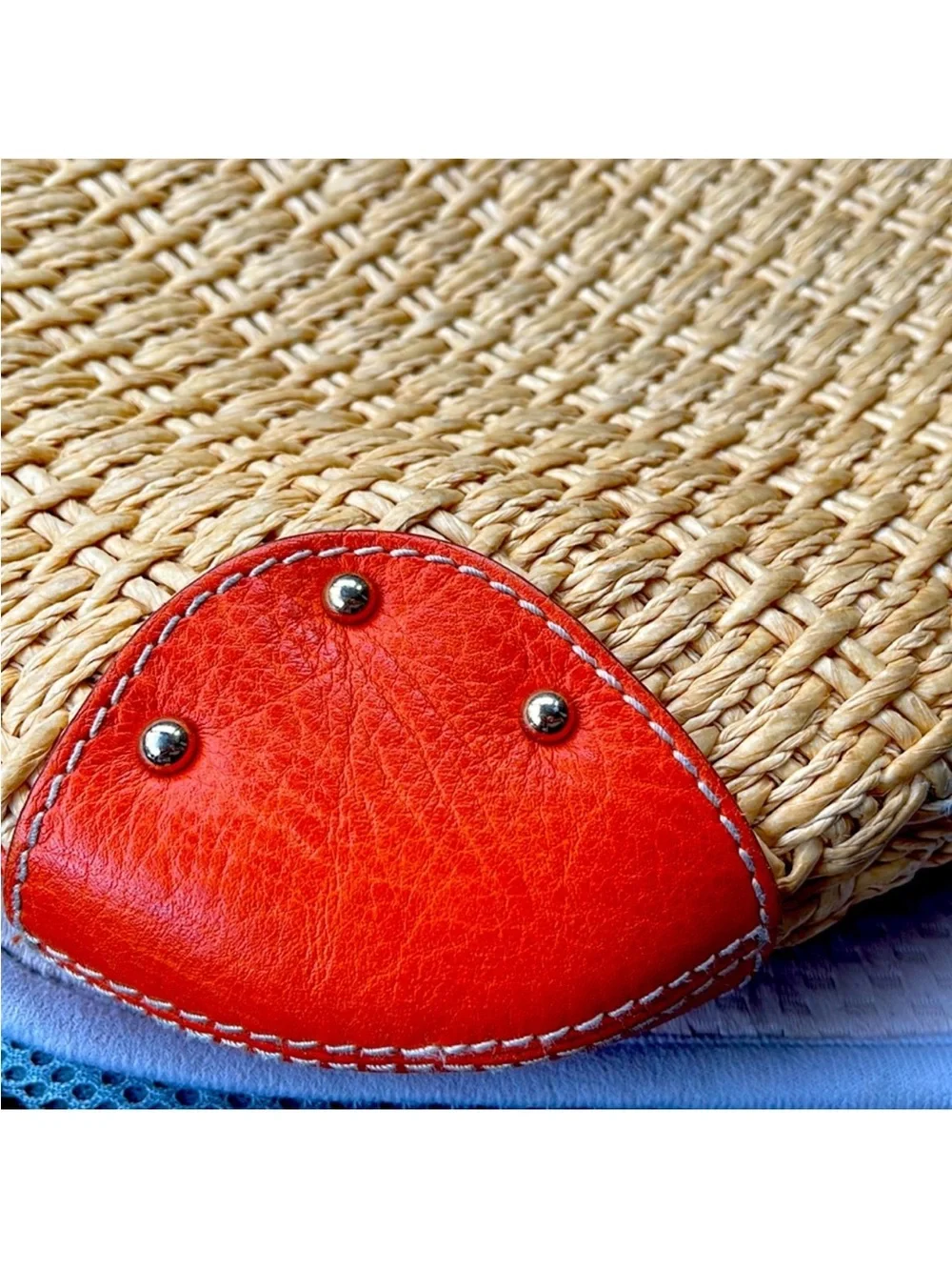 Dolce & Gabbana Straw Hobo with Orange Leather Trim - Picture 10 of 13